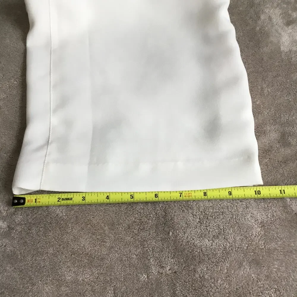 SOMETHING NAVY Ivory Pleated Wide Leg Trousers - Size 8 - Picture 9 of 12